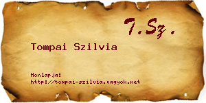 Tompai Szilvia névjegykártya